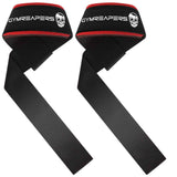 Deadlift Wrist Lifting Straps 2Pc Neoprene Cushion Black and Red In Australia - Darrahopens