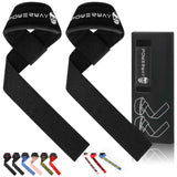 Deadlift Wrist Lifting Straps 2Pc Neoprene Cushion Black In Australia - Darrahopens