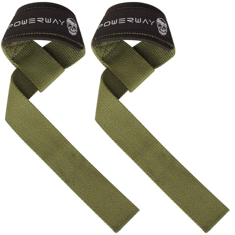 Deadlift Wrist Lifting Straps 2Pc Neoprene Cushion Army Green In Australia - Darrahopens