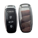 Transparent TPU Key Case for Audi A6L A3L A7L A8L A3. Type d-transparent black [single key cover] In Australia - Darrahopens