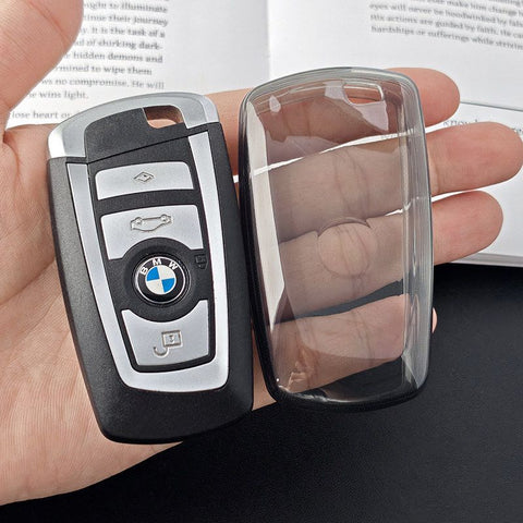 TPU Key Cover for BMW 3 4 5 X1 X4 X6 Type b-transparent black [single key cover] In Australia - Darrahopens
