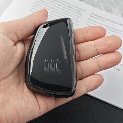 TPU Transparent Key Cover for Buick Envision Plus S G type-transparent black [single key cover] In Australia - Darrahopens