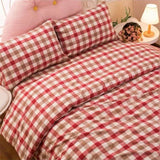 Duo Duo Quilt Cover Set Twill Geometric Pattern Apple blossom 1.2x 2.2 m sheets