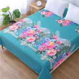 Duoxiao Quilt Cover 1.5x2.1m Twill Pink Grid Azure blue floral 2.0 x2.3 m quilt cover In Australia - Darrahopens