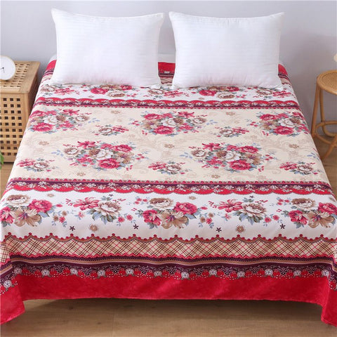 Duoxiao Quilt Cover 1.5x2.1m Twill Pink Grid Red striped flower Pillowcase Pair