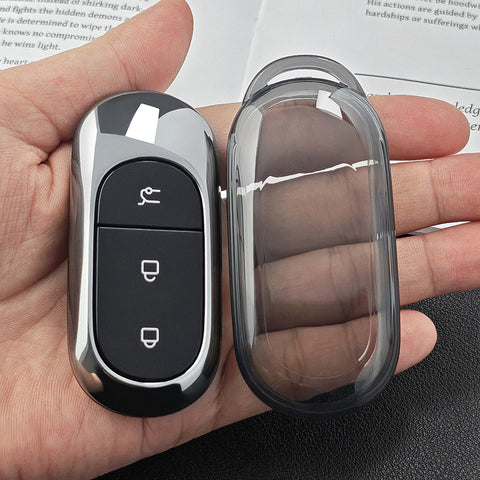 Leapmotor C11 C01 Key Cover Tpu Transparent Black Type b - transparent black [single key cover]