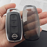 Nissan Key TPU Case for Sylphy Teana Qashqai XTrail. Type c-transparent black [single key cover] In Australia - Darrahopens