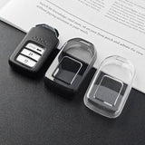 Honda Car Key Cover TPU Transparent Black Type a-transparent black [single key cover]