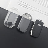 Kia Key Cover Tpu Transparent Black Shell Ring Type d - transparent black [single key cover]