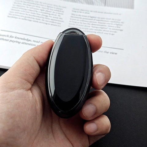 Nissan Key Shell TPU for Sylphy Teana Qashqai. Type a - transparent black [single key cover]