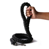 Nylon Dog Leash 8 Strand Braided Pet Walking Rope Blue Xl-rope length 1.3m thick 3.0cm