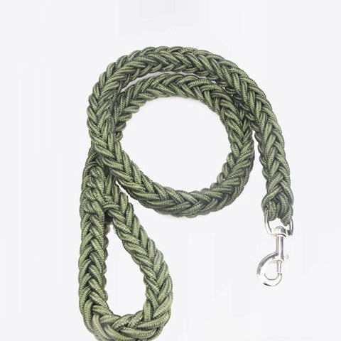 Nylon Dog Leash 8 Strand Braided Pet Walking Rope Army green M-rope length 1.3m thick 2.0cm In Australia - Darrahopens
