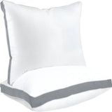 Sleep talk Pillow White Fiber Neck Support Standard Grey Queen(Pack of 2)26×18in，66 × 46cm，1814g