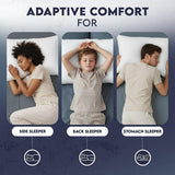 Sleep talk Pillow White Fiber Neck Support Standard Grey Queen(Pack of 2)26×18in，66 × 46cm，1814g
