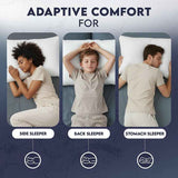 Sleep talk Pillow White Fiber Neck Support Standard Grey European (Pack of 2)24×24in，61 × 61cm，2495g In Australia - Darrahopens