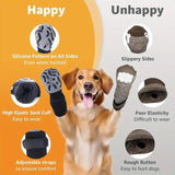 Dog Socks Anti Slip Geometric Black Luminous Cotton Anti-slip socks - geometric black + dark gray - luminous belt [high-end storage bag] Xl super large sole is about 8.6*20cm [recommended 20-30kg] [pack of four]