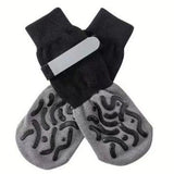 Dog Socks Anti Slip Geometric Black Luminous Cotton Luminous tape [pack of 4] Xs ultra-small sole, about 4.5*12cm [recommended within 5kg years] [pack of four]