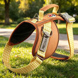 Synergy Plaid Dog Harness Vest Polyester XL19 Brown xs In Australia - Darrahopens