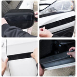 Car Door Protection Strip Wu dayi Carbon Fiber 3x3m Thickened carbon fiber transparent sticker [pvc] 5cm width* 3m length