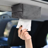 Car Tissue Box PU Magnetic Holder Yellow brown