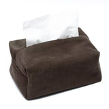 Car Tissue Box PU Magnetic Holder Yellow brown