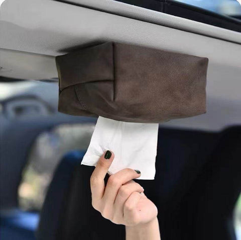 Car Tissue Box PU Magnetic Holder Coffee color In Australia - Darrahopens