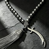 Black Stone Car Keychain Tassel Silver In Australia - Darrahopens
