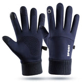 sangenren Winter Touchscreen Cycling Gloves Nylon. Autumn/winter collection switch - navy blue One size fits all