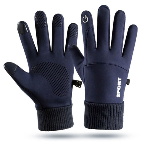 sangenren Winter Touchscreen Cycling Gloves Nylon. Autumn/winter collection switch - navy blue One size fits all