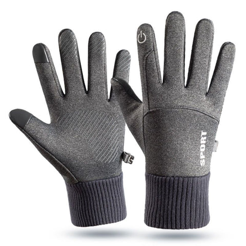 sangenren Winter Touchscreen Cycling Gloves Nylon. Autumn/winter collection switch - heather gray One size fits all