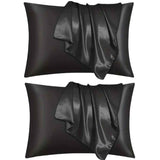 Pillowcase Synthetic Fiber 5176cm Twill Black pillowcase 51* 76cm
