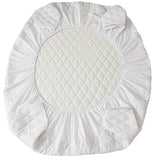 Waterproof Quilted Fitted Sheet Solid Color Toddler High-grade gray 1.5*2m single fitted sheet