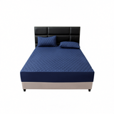 Waterproof Quilted Fitted Sheet Solid Color Toddler Noble jade A pair of pillowcases In Australia - Darrahopens
