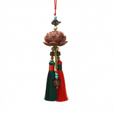 Tang Diao Car Ornament Wood Lotus Pendant [baywood lotus] pendant style [car hanging + exquisite gift box] In Australia - Darrahopens