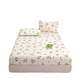 Yuan sheng home textiles Cartoon Dog Fitted Sheet. Blue cat 135*200cm standard model