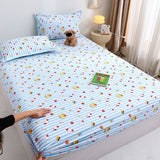 Yuan sheng Home Textiles Pure Cotton Cartoon Dog Sheet Blue cat 100cm/200cm thin mattress model