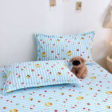 Yuan sheng Home Textiles Pure Cotton Cartoon Dog Sheet Blue cat 150cm/200cm thin mattress model In Australia - Darrahopens