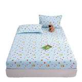 Yuan sheng Home Textiles Pure Cotton Cartoon Dog Sheet Blue cat 180cm/200cm thin mattress model