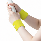 Sports Wristbands Sweat Absorbent Elastic Polyester Lemon yellow [sweat-absorbent, skin-friendly and breathable] One size fits all [pair] (more discount) In Australia - Darrahopens