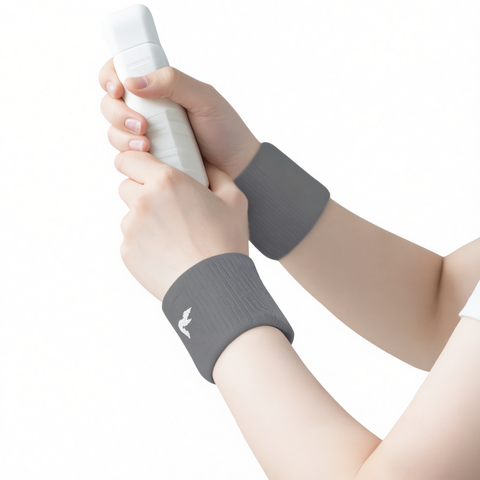 Sports Wristbands Sweat Absorbent Elastic Polyester Moon gray [sweat-absorbent, skin-friendly and breathable] One size fits all [pair] (more discount) In Australia - Darrahopens