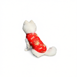 Winter Dog Vest Polyester Fleece Lined Cartoon Print Good luck in the year of the dragon [plus velvet and thickening] Xs bust 30cm, back length 20cm [recommended 0.5-1.0kg ]