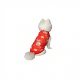 Winter Dog Vest Polyester Fleece Lined Cartoon Print Good luck in the year of the dragon [plus velvet and thickening] 8xl: chest 97cm, back length 60cm [recommended 34.5-44kg]