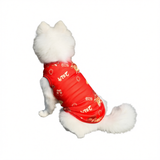 Winter Dog Vest Polyester Fleece Lined Cartoon Print Get rich [plus velvet and thickening] 8xl: chest 97cm, back length 60cm [recommended 34.5-44kg]