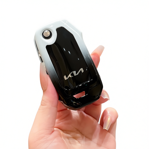 Kia Key Cover Fragrant Car Island H3 Gradient Black Standard H3 key gradient black and white single shell In Australia - Darrahopens