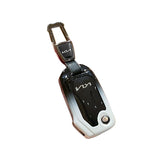 Kia Key Cover Fragrant Car Island H3 Gradient Black Standard H3 key gradient black and white single pack + black leather cord clasp