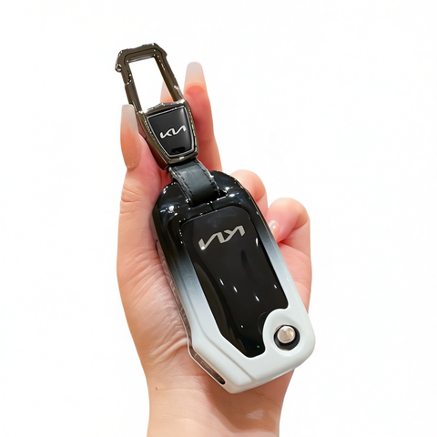 Kia Key Cover Fragrant Car Island H3 Gradient Black Standard H3 key gradient black and white single pack + metal buckle In Australia - Darrahopens