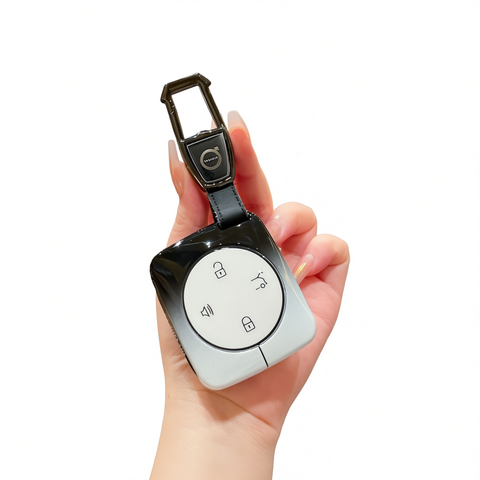 Fragrant Car Island Volvo Key Case Metal Shell Standard Option d: gradient black & white single bag + metal clasp In Australia - Darrahopens