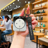 Fragrant Car Island Volvo Key Case Metal Shell Standard Option d: gradient black & white single bag + round buckle