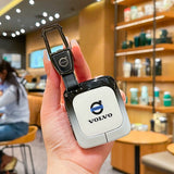 Fragrant Car Island Volvo Key Case Metal Shell Standard Option d: gradient black & white single bag + round buckle
