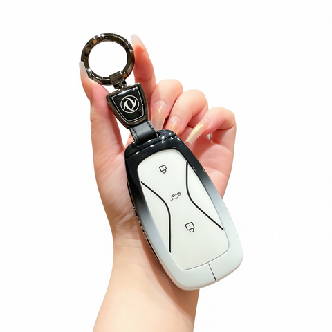 Fragrant Car Aeolus L8 Key Cover Gradient Black White Standard Option b: gradient black & white single bag + round buckle